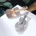 Violin Rhinestone Brooch PA4370