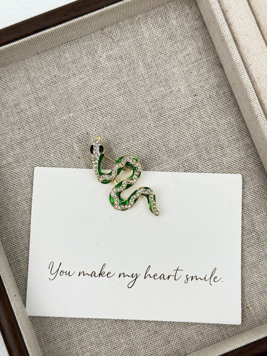 Snake Rhinestone Brooch PA4380