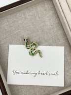Snake Rhinestone Brooch PA4380