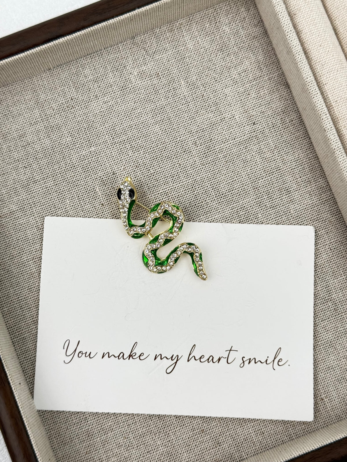 Snake Rhinestone Brooch PA4380