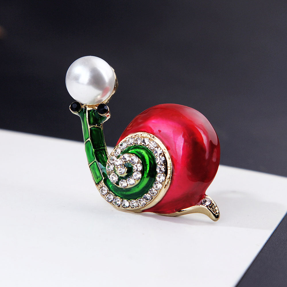 Snail Rhinestone Brooch PA4382