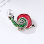 Snail Rhinestone Brooch PA4382