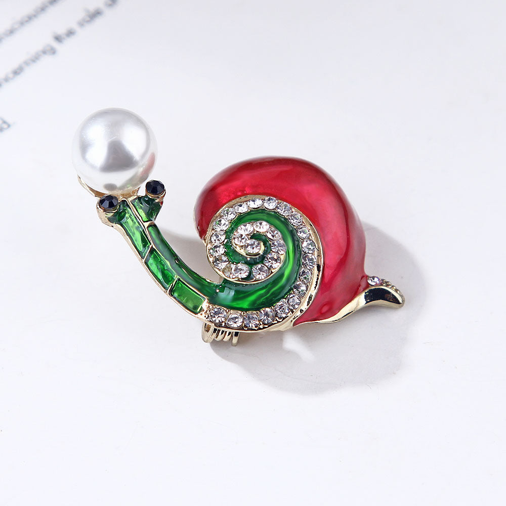 Snail Rhinestone Brooch PA4382