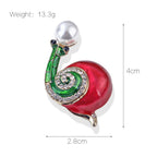 Snail Rhinestone Brooch PA4382