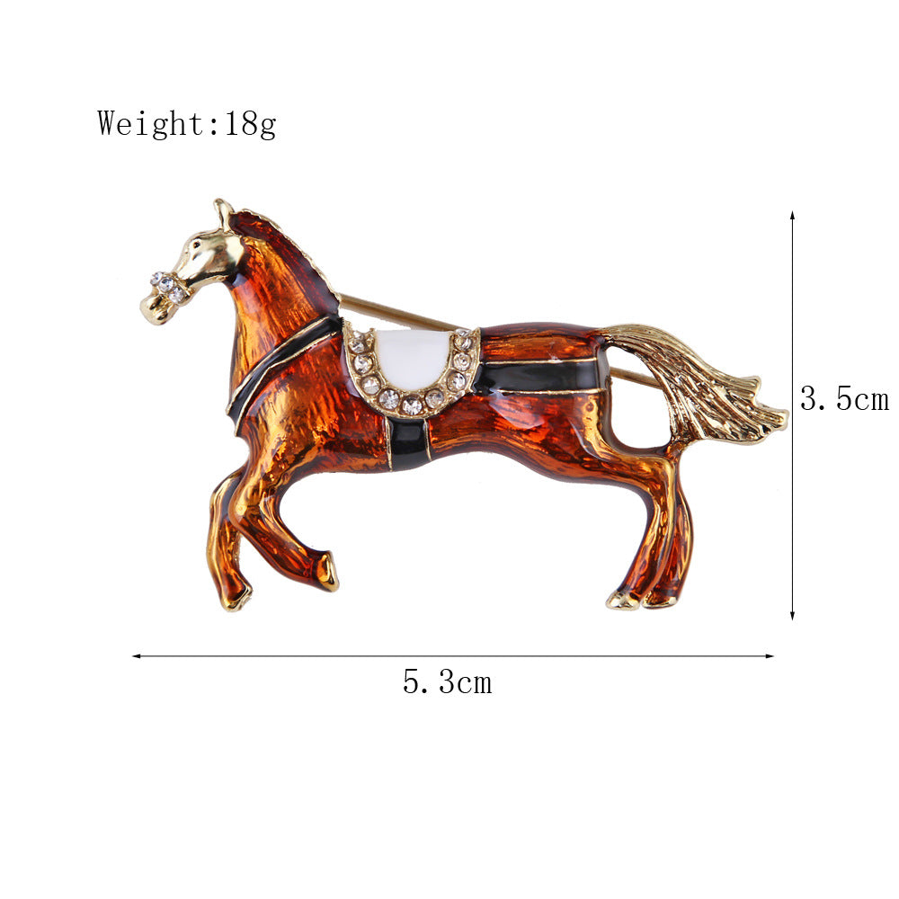 Horse Alloy Brooch PA4384