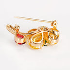 Flower Cubic Zirconia Brooch PA4387