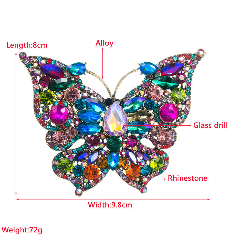 Butterfly Rhinestone Brooch PA4433