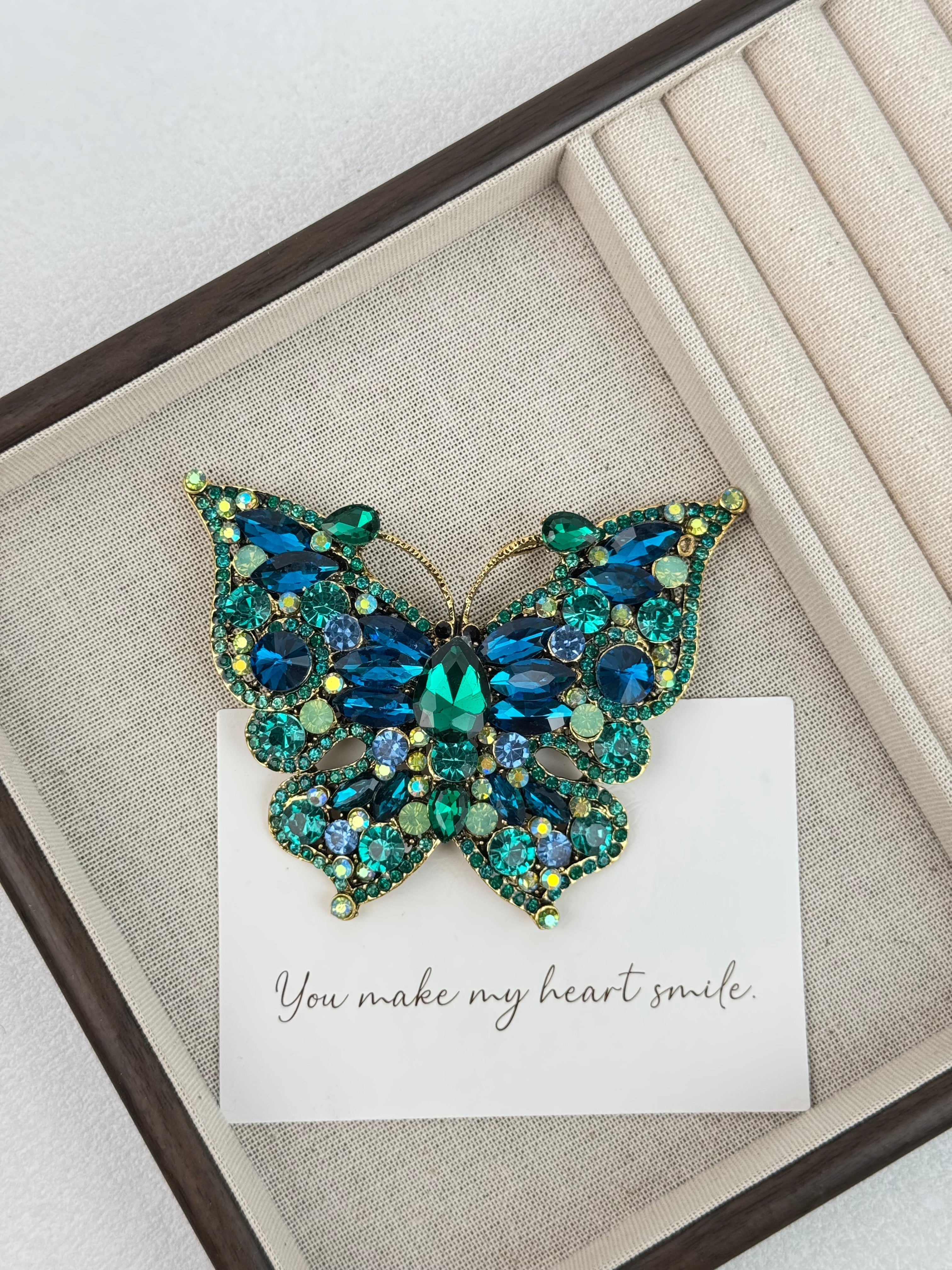Butterfly Rhinestone Brooch PA4433