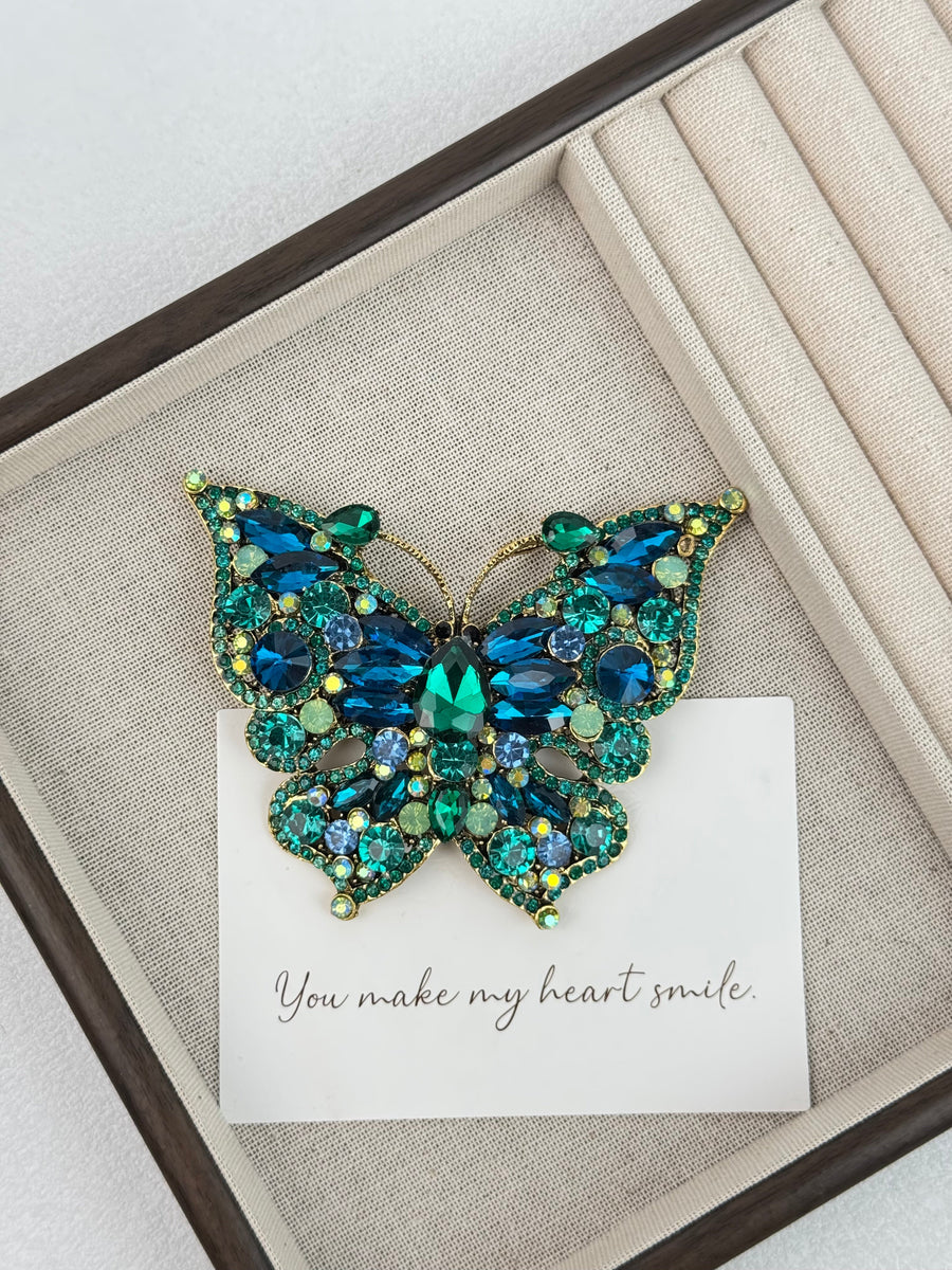 Butterfly Rhinestone Brooch PA4433