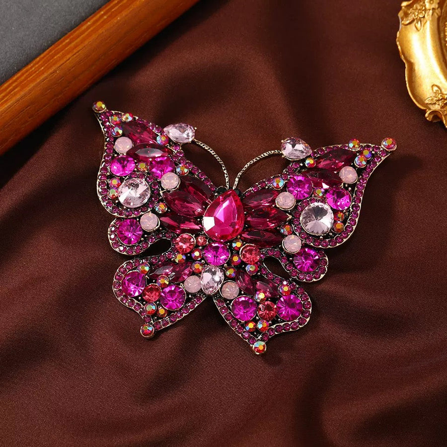 Butterfly Rhinestone Brooch PA4433