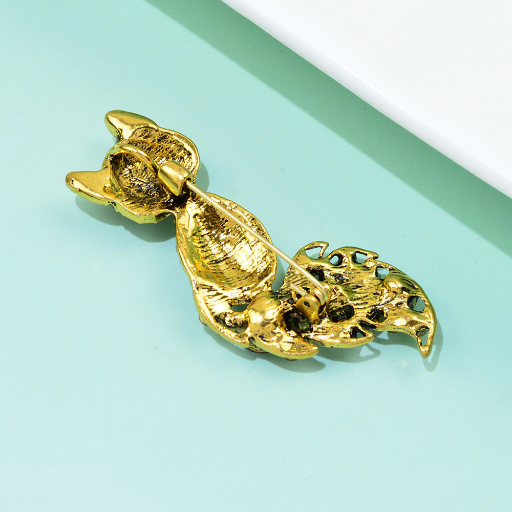 Fox Alloy Brooch PA4459