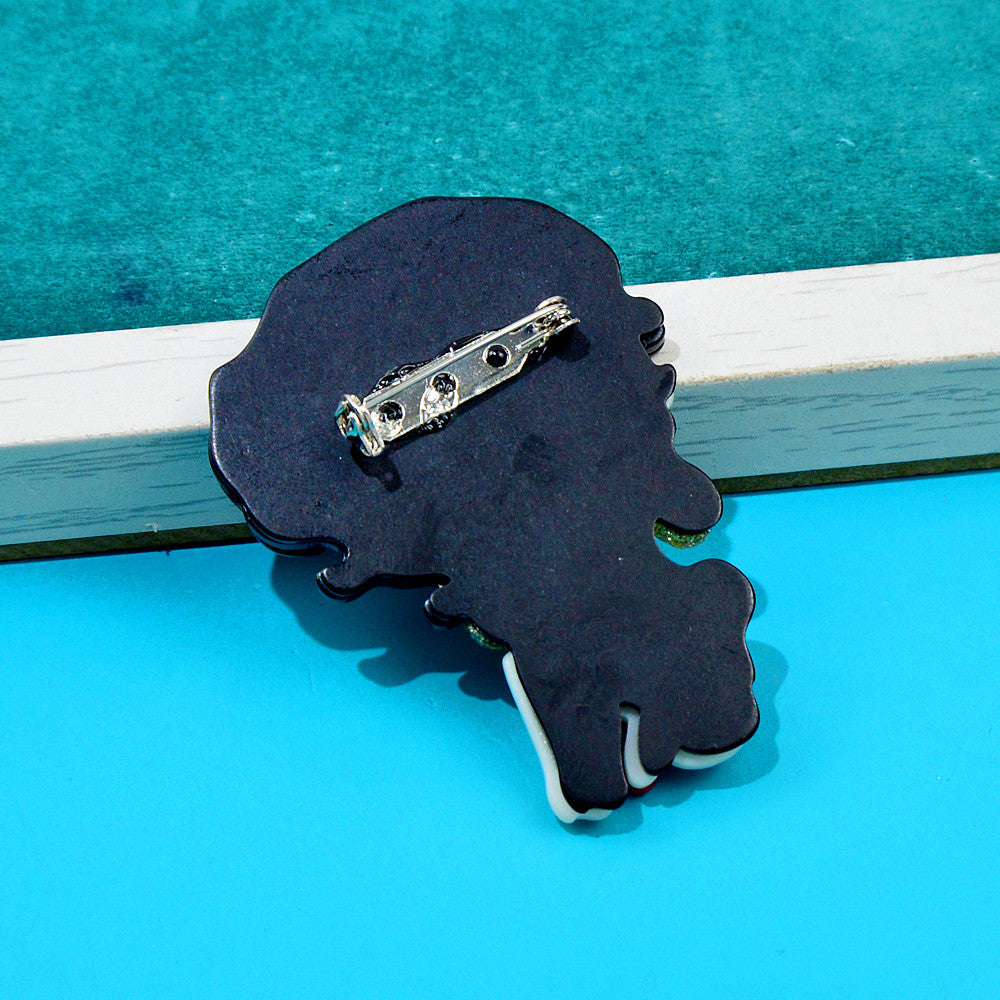 Pretty Girl Acrylic Brooch PA4461