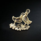 Mandarin Duck Rhinestone Brooch PA4530