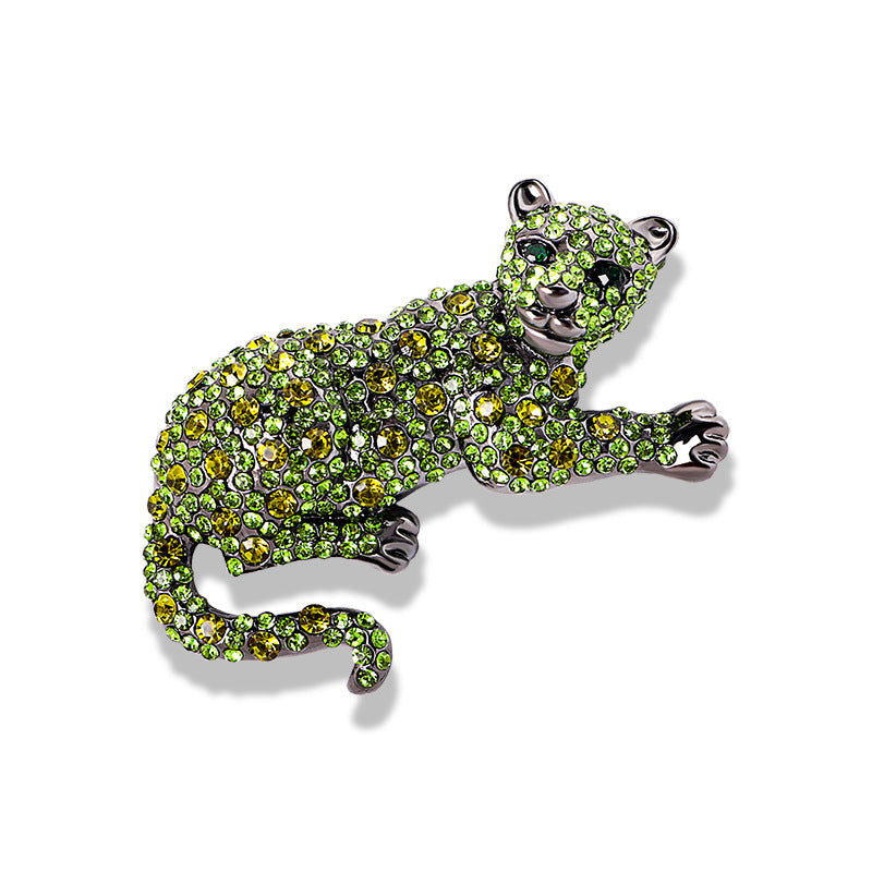 Leopard Rhinestone Brooch PA4532