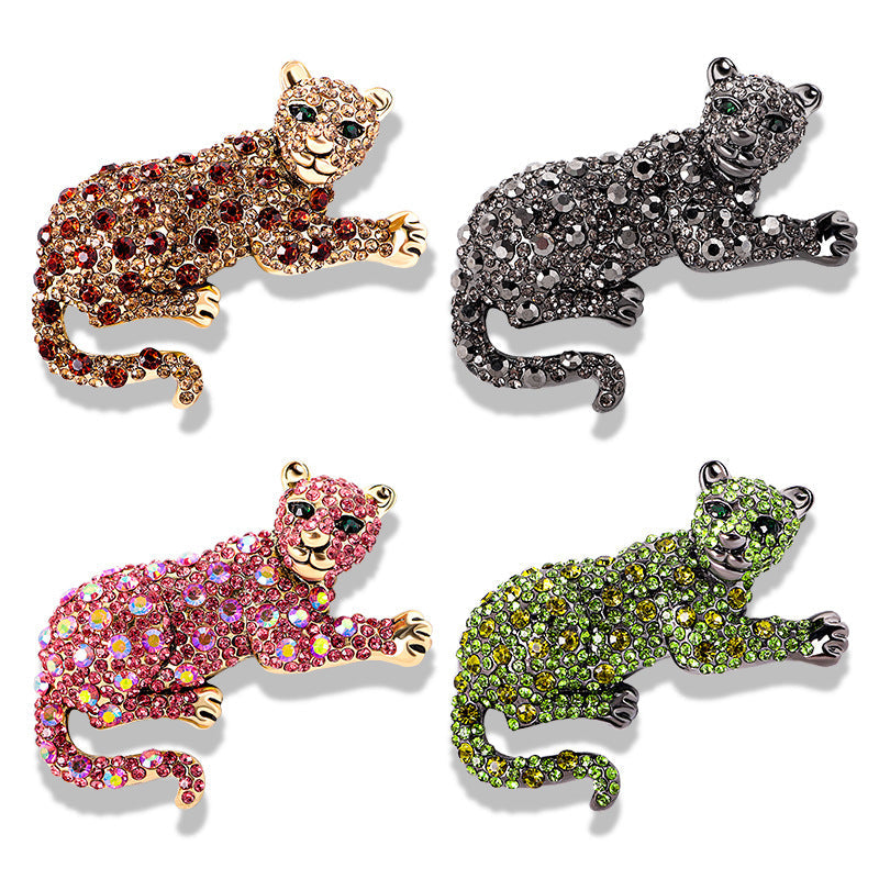 Leopard Rhinestone Brooch PA4532