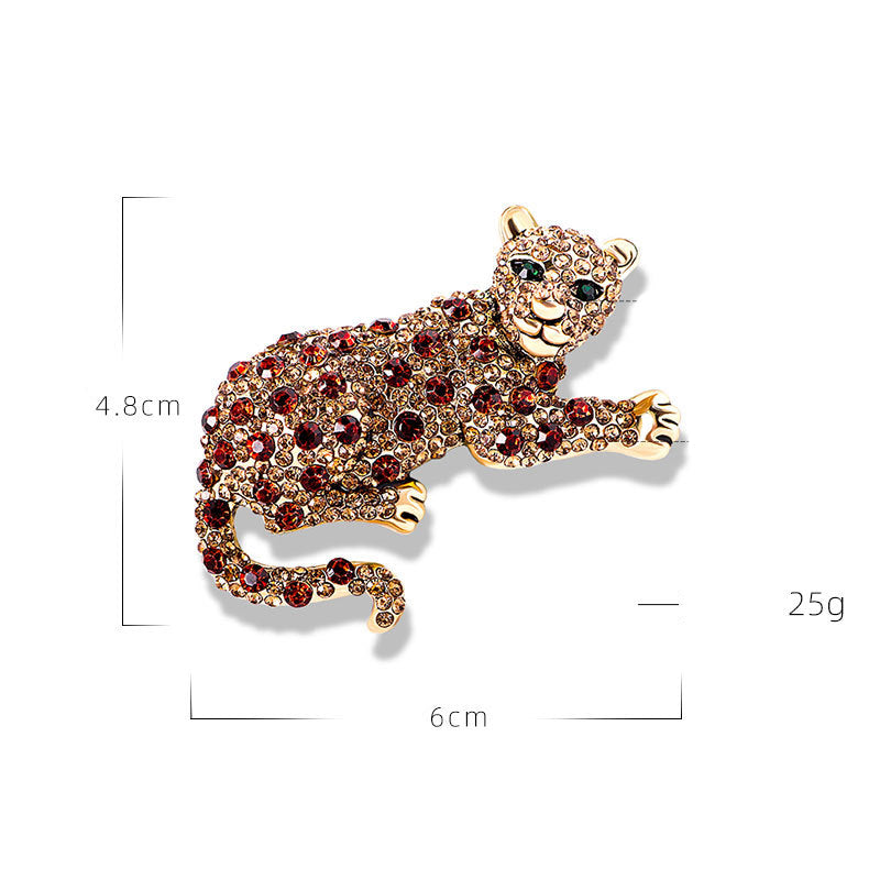 Leopard Rhinestone Brooch PA4532