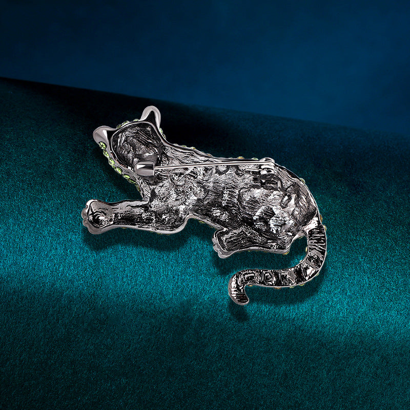 Leopard Rhinestone Brooch PA4532