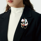 Sailboat Crystal Alloy Brooch PA4569