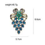 Grape Rhinestone Brooch PA4575