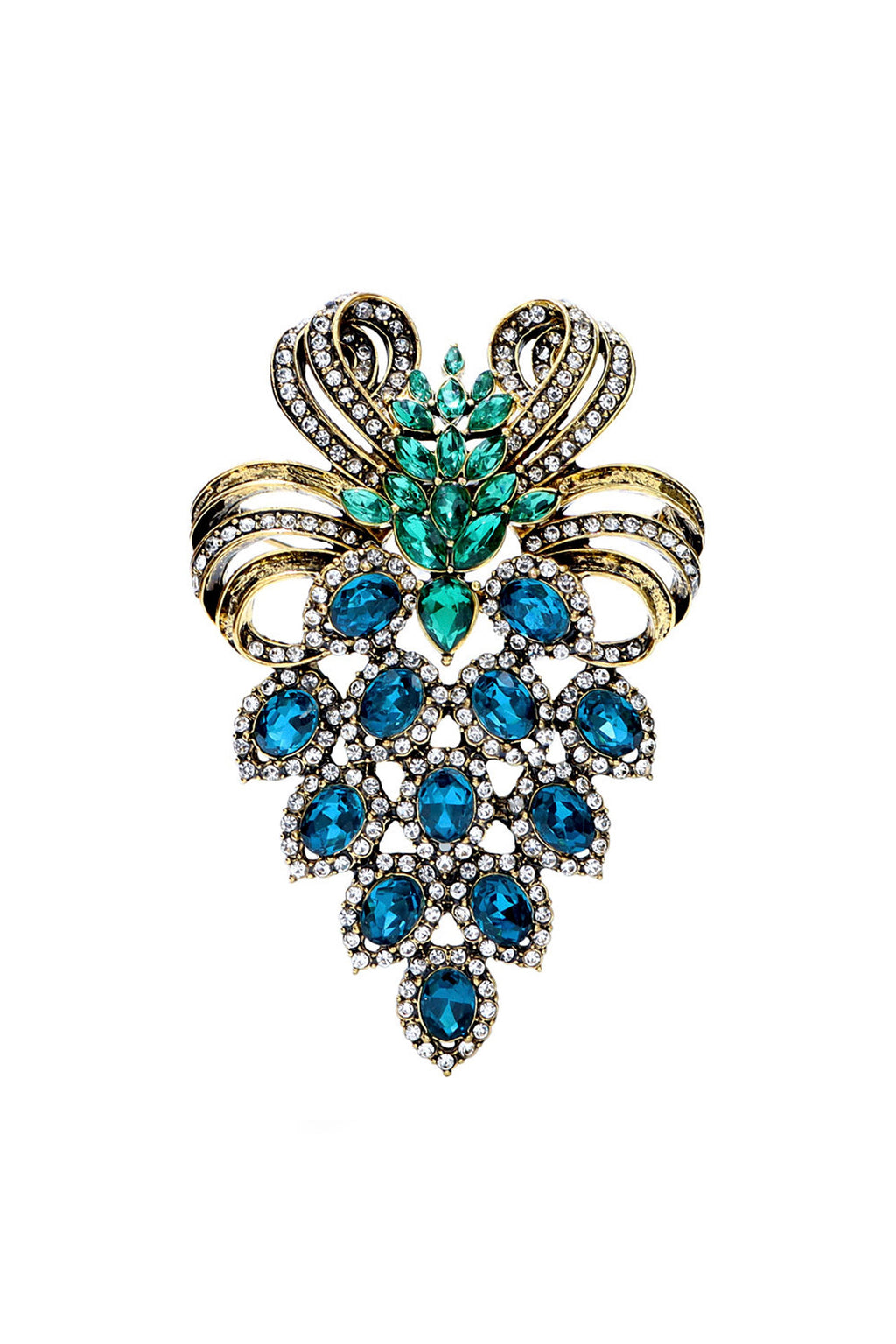 Grape Rhinestone Brooch PA4575