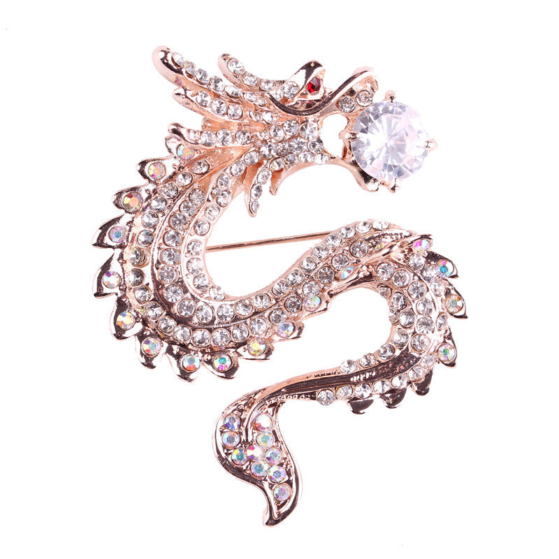 Dragon Rhinestone Brooch PA4578