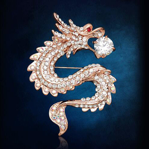 Dragon Rhinestone Brooch PA4578
