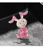 Rabbit Bunny Rhinestone Brooch PA4592