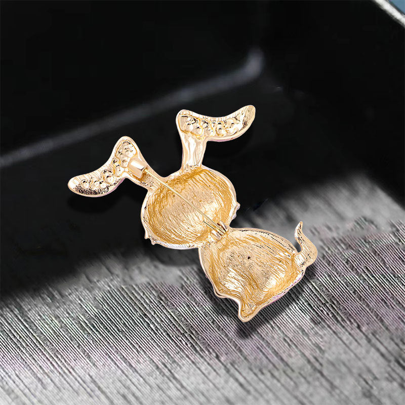 Rabbit Bunny Rhinestone Brooch PA4592