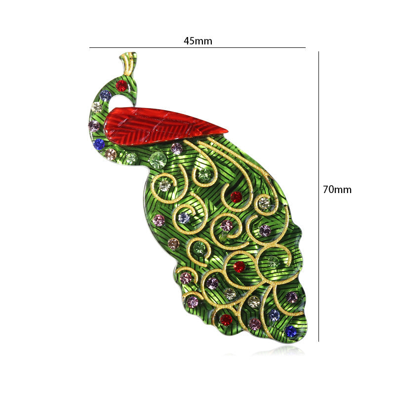 Peacock Acrylic Brooch PA4605