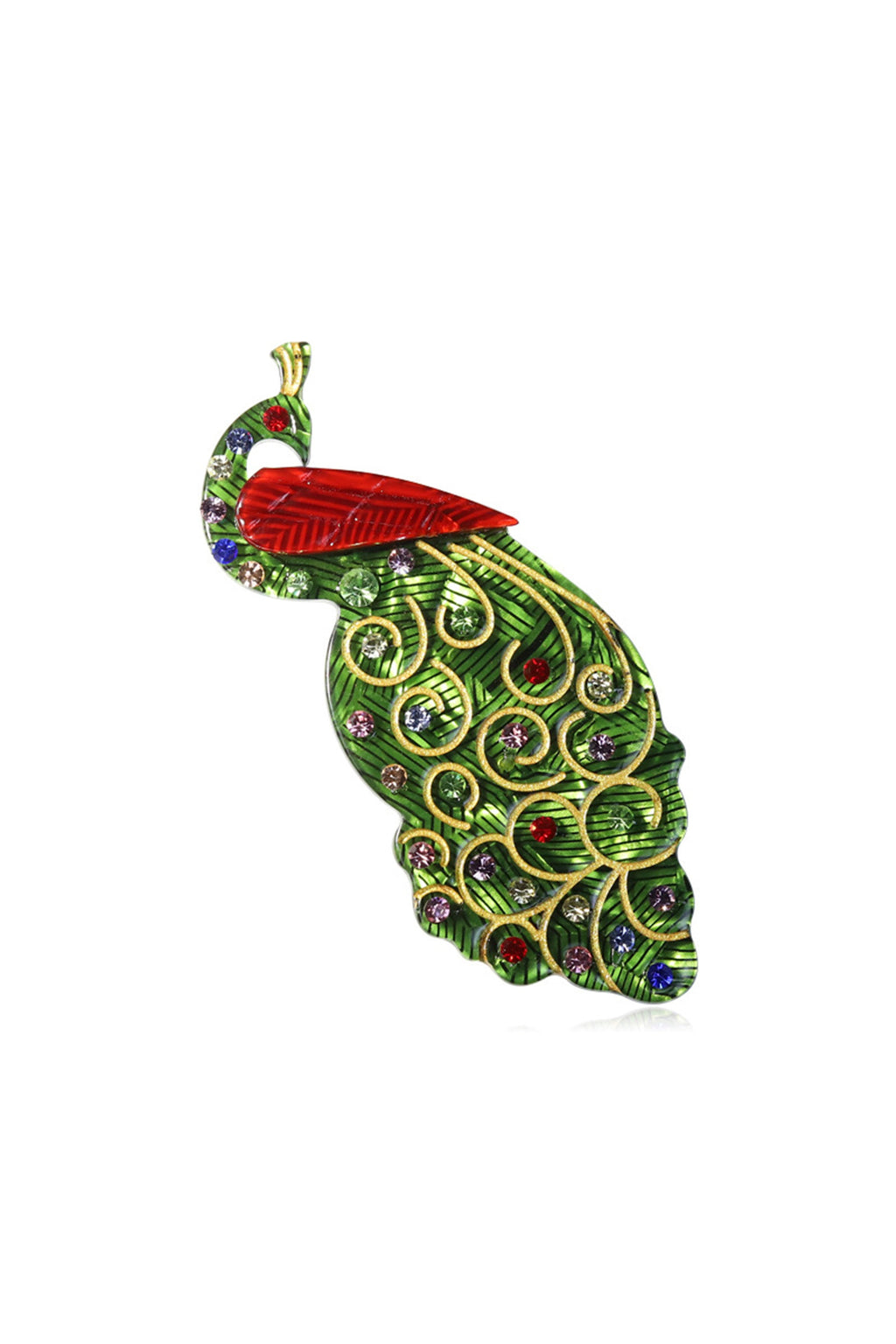 Peacock Acrylic Brooch PA4605