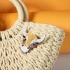 Bull Head Acrylic Brooch PA4608