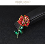 Rose Rinestone Brooch PA4622