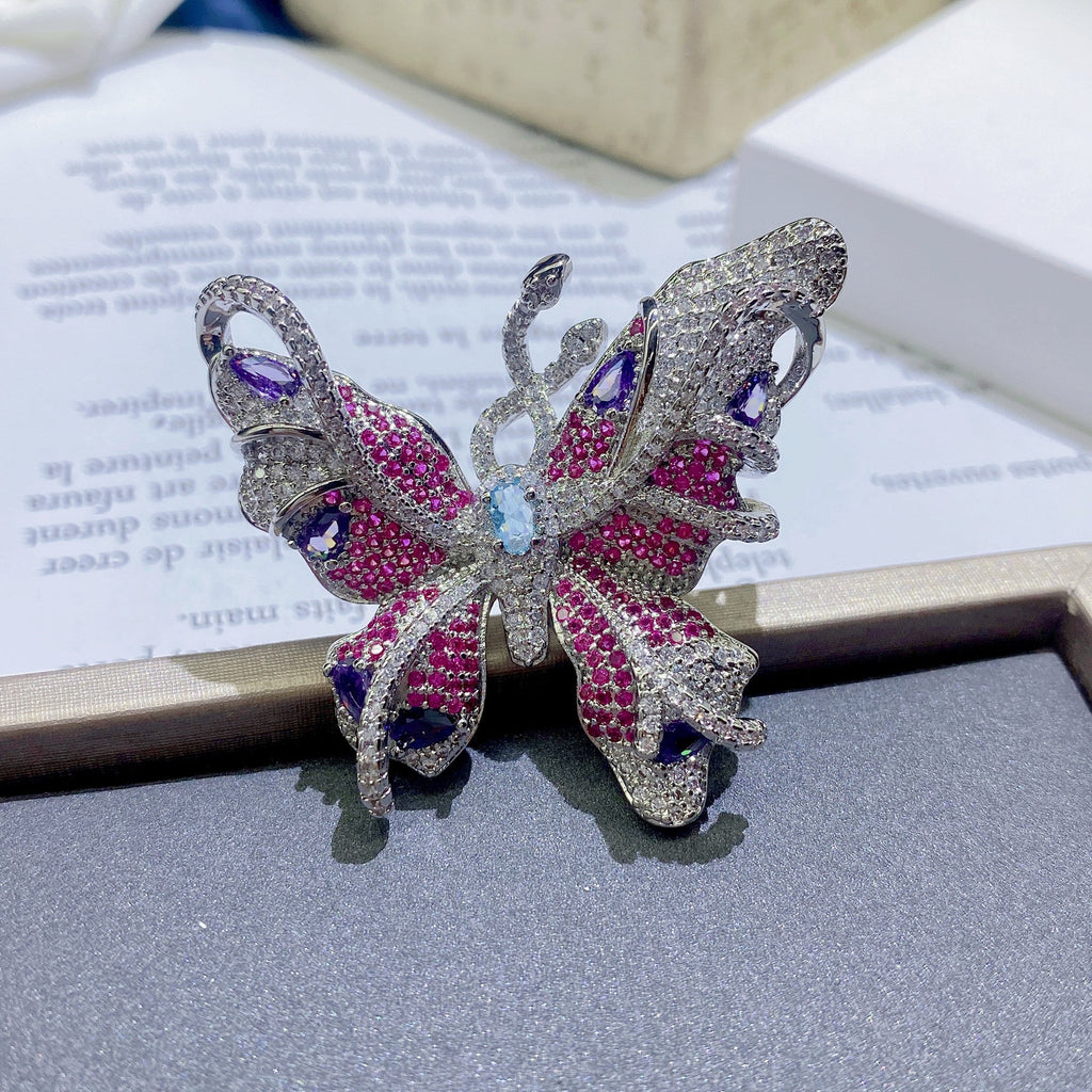 Butterfly Cubic Zirconia Brooch PA4631
