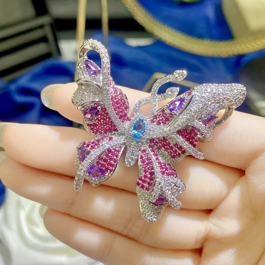 Butterfly Cubic Zirconia Brooch PA4631