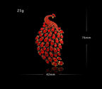 Elegant Rhinestone Peacock Brooch PA4660