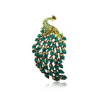 Elegant Rhinestone Peacock Brooch PA4660