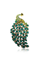 Elegant Rhinestone Peacock Brooch PA4660