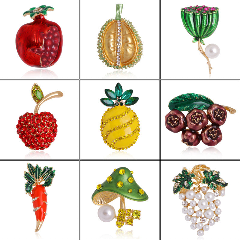 Pomegranate Alloy Brooch PA4666