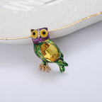 Owl Rhinestone Brooch PA4695