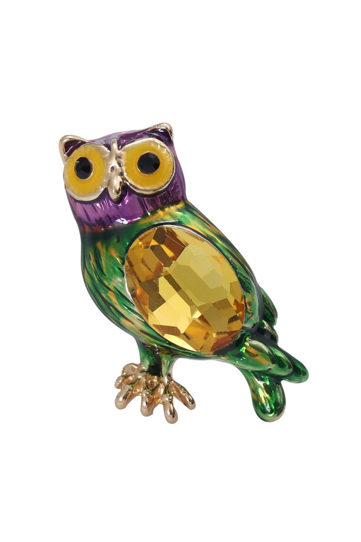 Owl Rhinestone Brooch PA4695