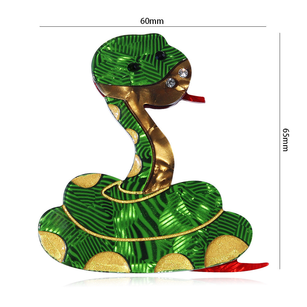 Snake Acrylic Brooch PA4703
