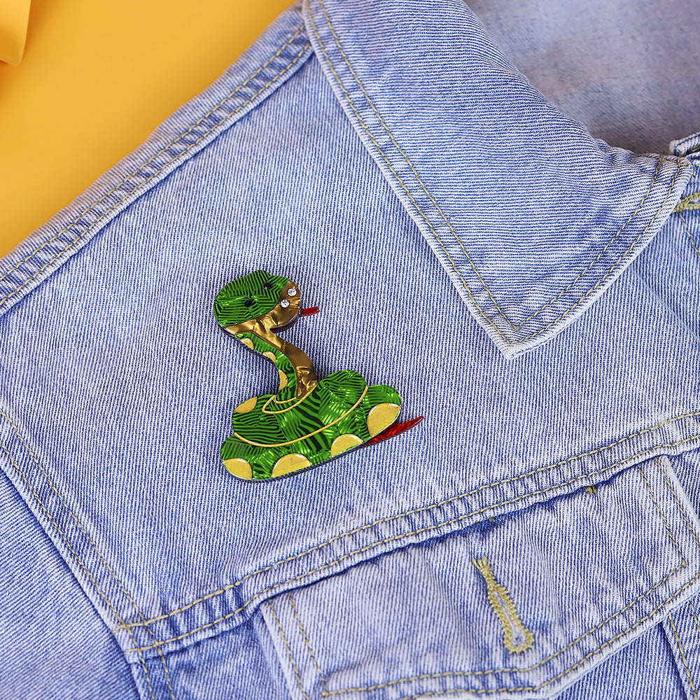 Snake Acrylic Brooch PA4703
