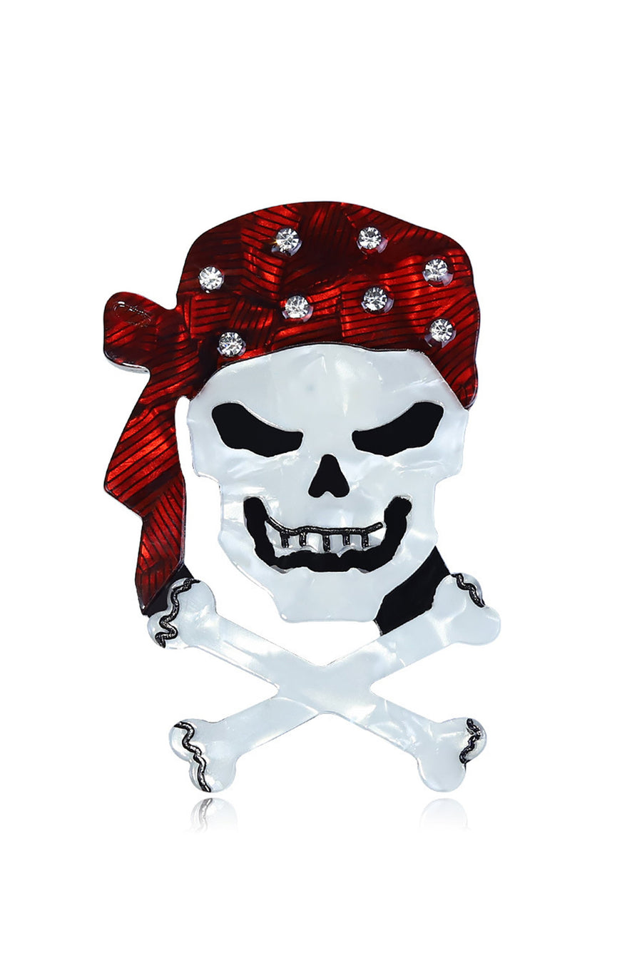 Skull Acrylic Brooch PA4705