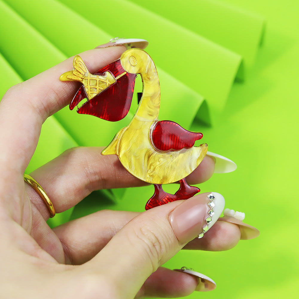 Goose Acrylic Brooch PA4709