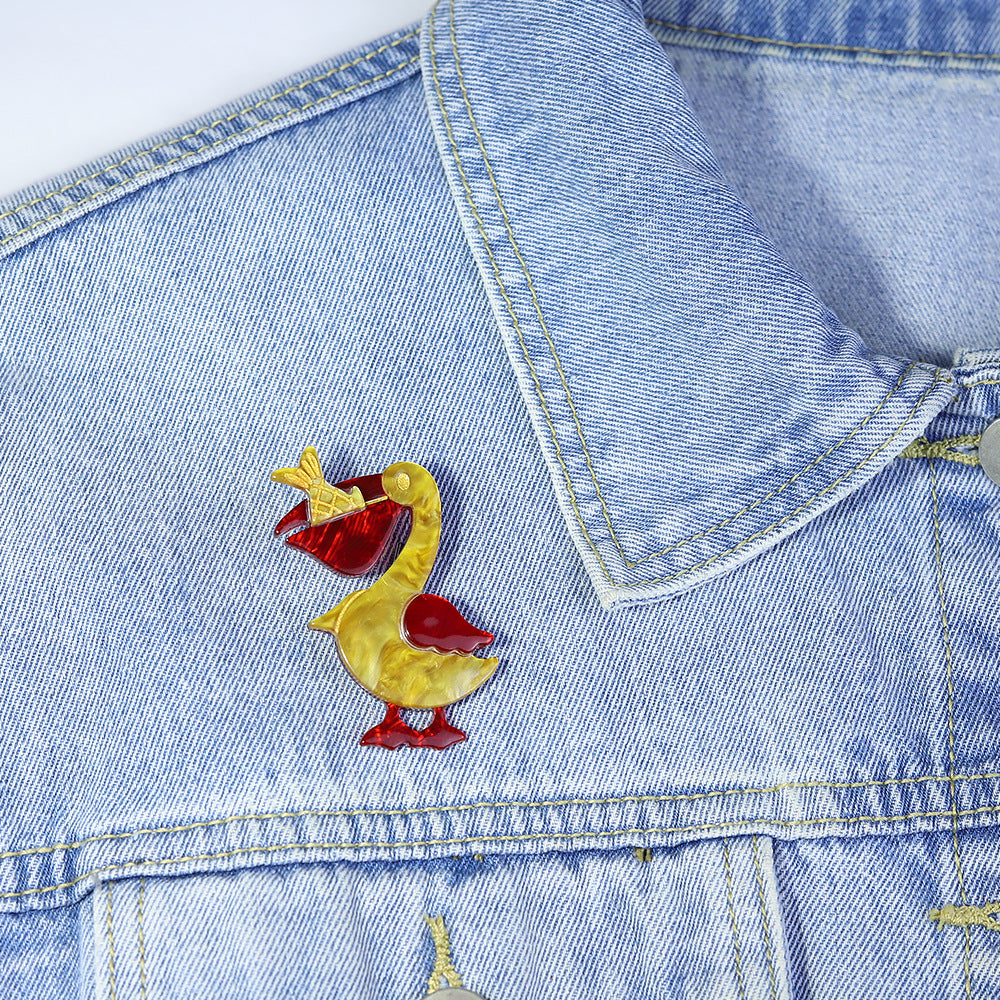 Goose Acrylic Brooch PA4709