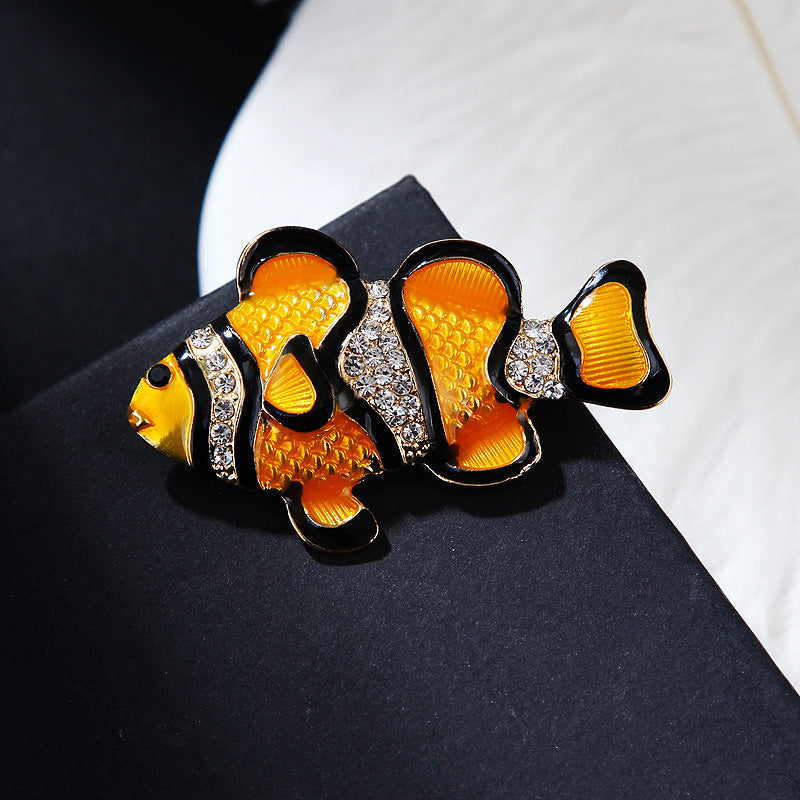 Nemo Fish Rhinestone Brooch PA4794