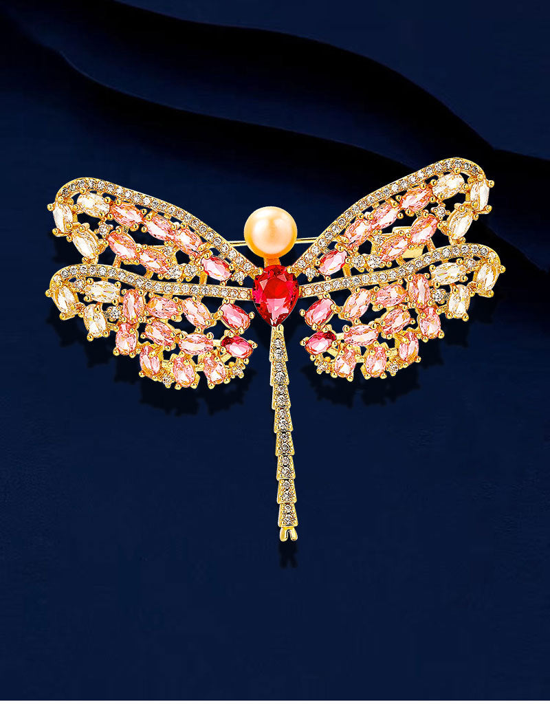 Dragonfly Cubic Zirconia Brooch PA4806