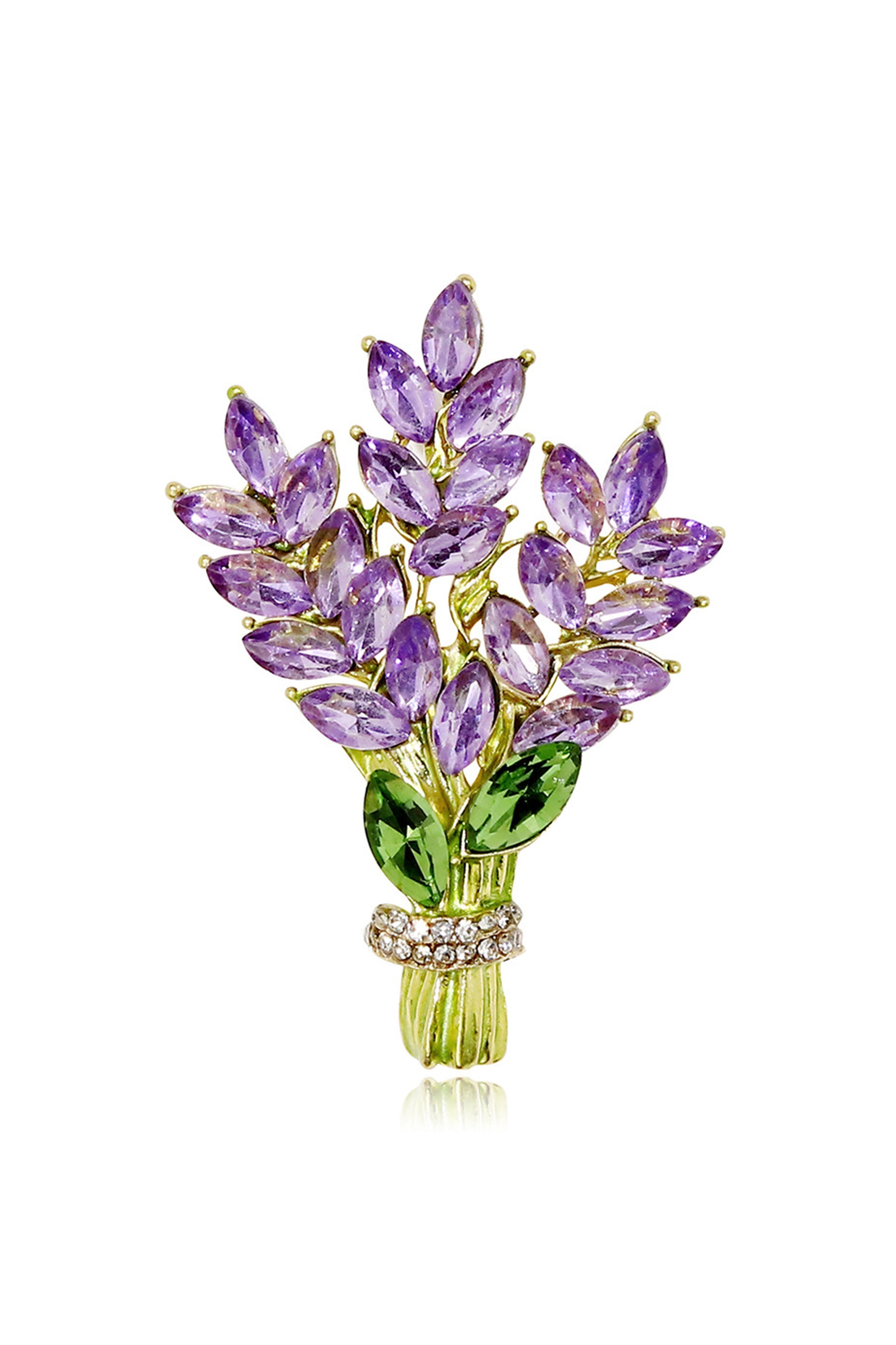 Floral Rhinestone Brooch PA4807