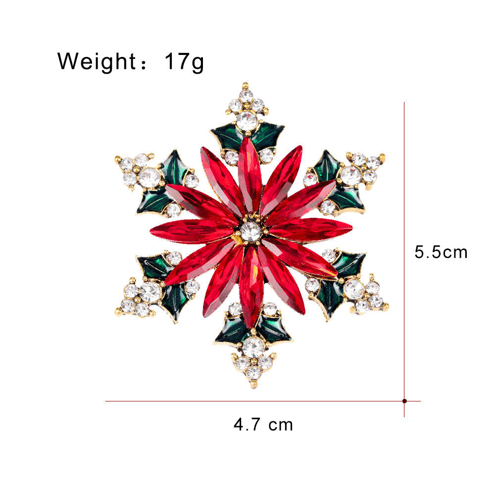 Alloy Crystal Hexagonal Star Brooch PA4811