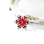 Alloy Crystal Hexagonal Star Brooch PA4811
